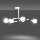 Lampa Sufitowa Kule Szklane Halldor IV Biała Emibig | Oświetlenie