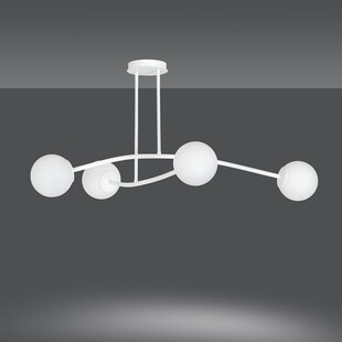Lampa Sufitowa Kule Szklane Halldor IV Biała Emibig | Oświetlenie