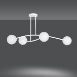 Lampa Sufitowa Kule Szklane Halldor IV Biała Emibig | Oświetlenie