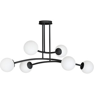 Lampa sufitowa kule szklane Halldor VI biało-czarna marki Emibig