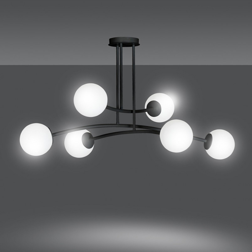 Lampa Sufitowa Kule Szklane Halldor VI | Emibig