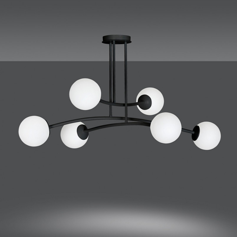 Lampa Sufitowa Kule Szklane Halldor VI | Emibig