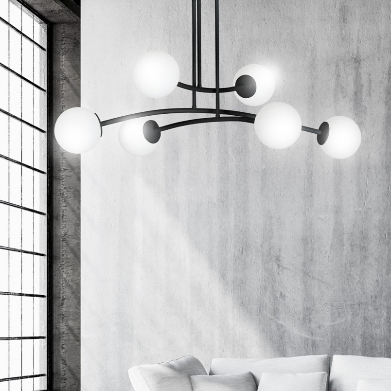 Lampa Sufitowa Kule Szklane Halldor VI | Emibig