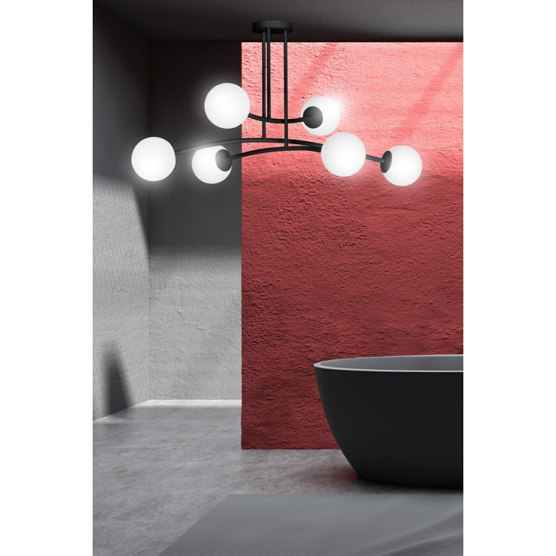 Lampa Sufitowa Kule Szklane Halldor VI | Emibig