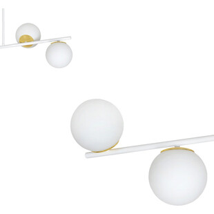 Lampa sufitowa kule szklane Floki IV biała marki Emibig