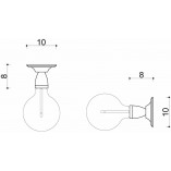Plafon Loft Ceramic Czarny | Lampa Ceramiczna E27