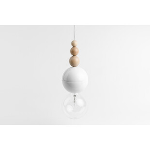 Lampa Pająk Loft Bala III | Drewno, Biały | Kolorowe Kable