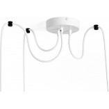 Lampa Pająk Loft Bala III | Drewno, Biały | Kolorowe Kable