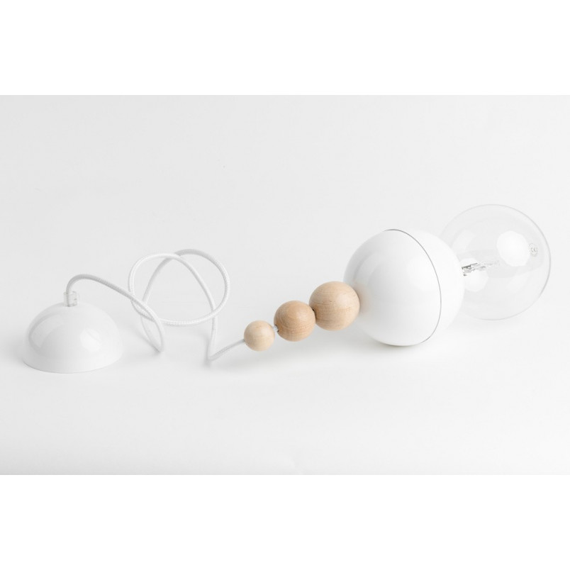 Lampa Wisząca Loft Bala Biała - Skandynawski Design