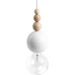 Lampa wisząca żarówka na kablu Loft Bala biały / biały bez Kolorowe kable