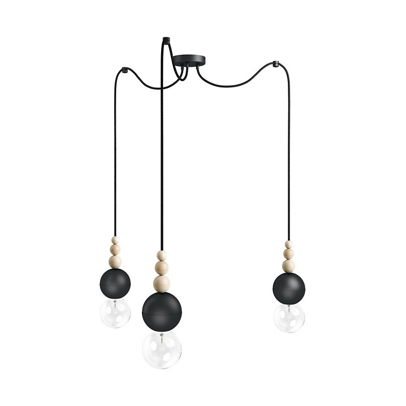 Lampa Pająk Loft Bala III Czarna | Kolorowe Kable