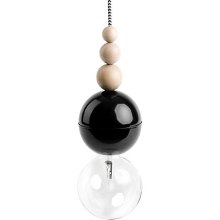 Lampa wisząca żarówka na kablu Loft Bala czarny połysk / zebra Kolorowe kable