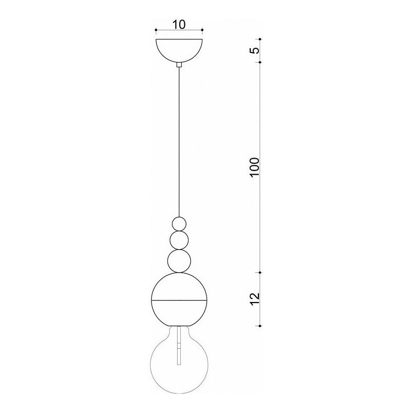 Lampa wisząca Loft Bala czarny - Kolorowe kable | Skandynawski Design