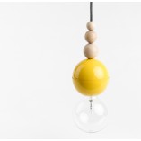 Lampa wisząca Loft Bala - Żółty połysk, kolorowe kable | Kolorowe Kable