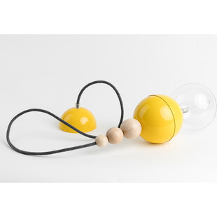 Lampa wisząca Loft Bala - Żółty połysk, kolorowe kable | Kolorowe Kable