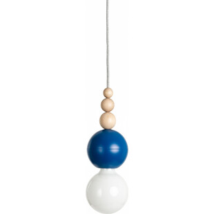 Lampa wisząca żarówka na kablu Loft Bala ciemnoniebieski / srebrzysta skała Kolorowe kable