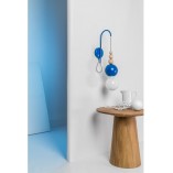 Kinkiet Skandynawski Loft Bala | Niebieski, Kolorowe Kable