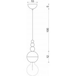 Lampa wisząca Loft Bala szara/czarna - Kolorowe kable