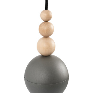 Lampa wisząca żarówka na kablu Loft Bala szary / czarny tulipan Kolorowe kable