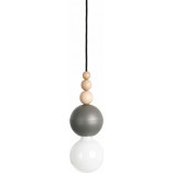 Lampa wisząca Loft Bala szara/czarna - Kolorowe kable