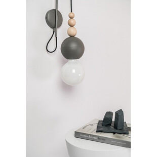 Kinkiet Skandynawski Loft Bala Szary/Czarny | Kolorowe Kable