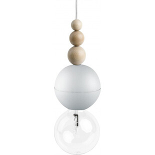 Lampa wisząca żarówka na kablu Loft Bala szary / bazaltowy pył Kolorowe kable