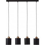Lampa wisząca Vonnie IV | Skandynawska, czarna, 80cm - Brilliant