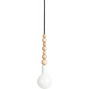 Lampa Skandynawska Wisząca Loft | Biały/Biała Perła | Kolorowe Kable