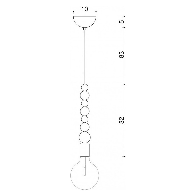 Lampa Wisząca Skandynawska Loft Czarna | Kolorowe Kable