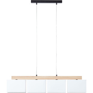 Lampa wisząca Rayan IV | Skandynawska, dąb/biały - Brilliant