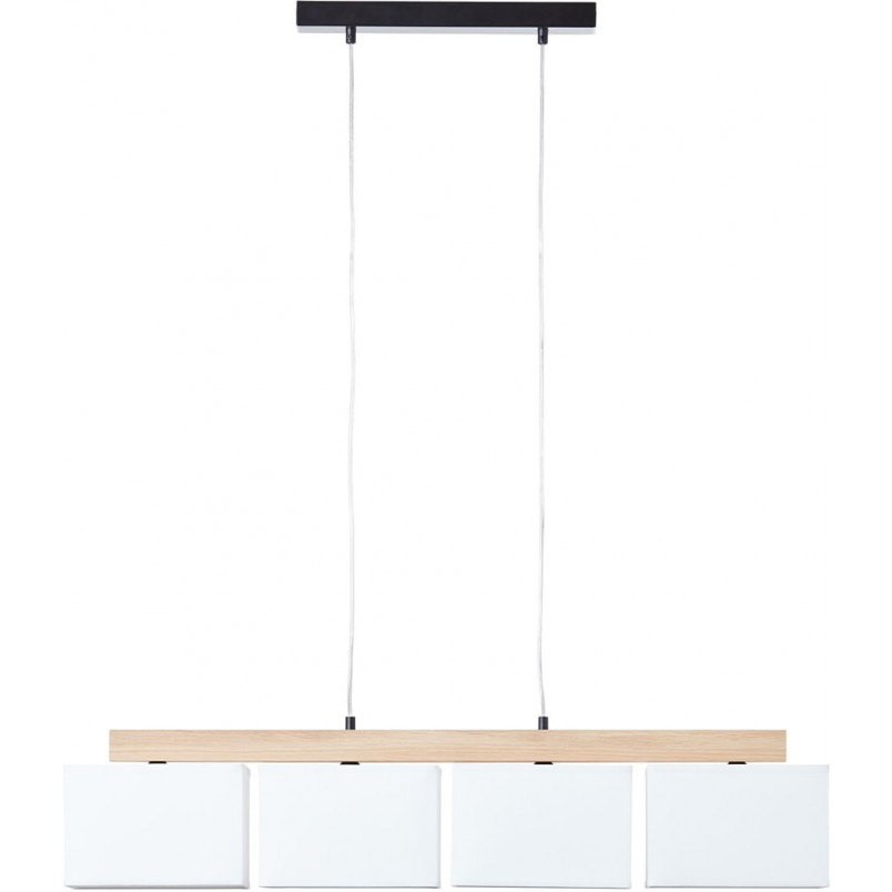 Lampa wisząca Rayan IV | Skandynawska, dąb/biały - Brilliant