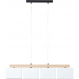 Lampa wisząca Rayan IV | Skandynawska, dąb/biały - Brilliant