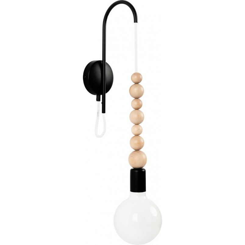 Kinkiet Skandynawski Loft Sfarer Czarny | Kolorowe Kable