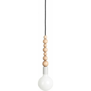 Lampa Wisząca Drewniana Loft Sfarer | Jasnoszary Kolor