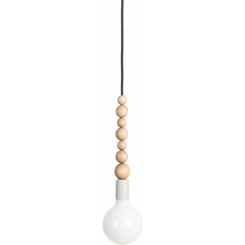 Lampa Wisząca Drewniana Loft Sfarer | Jasnoszary Kolor