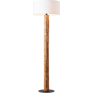 Lampa podłogowa drewniana Jimena sosna / biały Brilliant