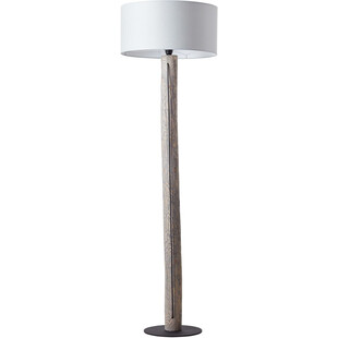 Lampa podłogowa drewniana Jimena sosna szara / biały Brilliant