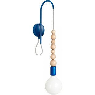 Kinkiet drewniany Loft Sfarer | Niebieski, Skandynawski | Kolorowe Kable