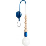Kinkiet drewniany Loft Sfarer | Niebieski, Skandynawski | Kolorowe Kable