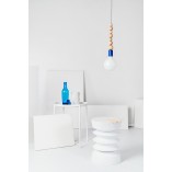 Kinkiet drewniany Loft Sfarer | Niebieski, Skandynawski | Kolorowe Kable