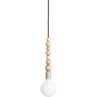 Lampa Wisząca Drewniana Loft Sfarer | Szary | Kolorowe Kable