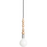 Lampa Wisząca Drewniana Loft Sfarer | Szary | Kolorowe Kable