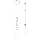 Lampa Drewniana Wisząca Loft Sfarer | Szara, Drewno, E27