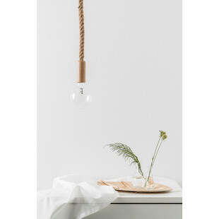 Lampa Marynistyczna Ari | Wiszący Loft | Drewno, Kolorowe Kable