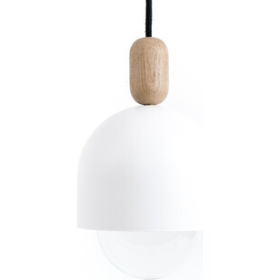 Lampa wisząca skandynawska Loft Ovoi 17cm biały / węgiel kamienny Kolorowe kable