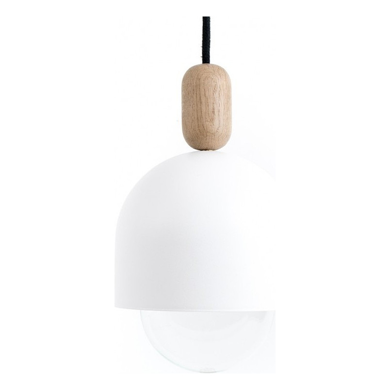 Lampa wisząca Loft Ovoi | Biały metal z kolorowym kablem