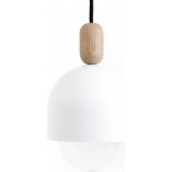 Lampa wisząca Loft Ovoi | Biały metal z kolorowym kablem