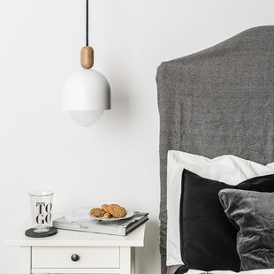 Lampa wisząca Loft Ovoi | Biały metal z kolorowym kablem