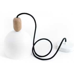 Lampa wisząca Loft Ovoi | Biały metal z kolorowym kablem