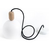 Lampa wisząca Loft Ovoi | Biały metal z kolorowym kablem
